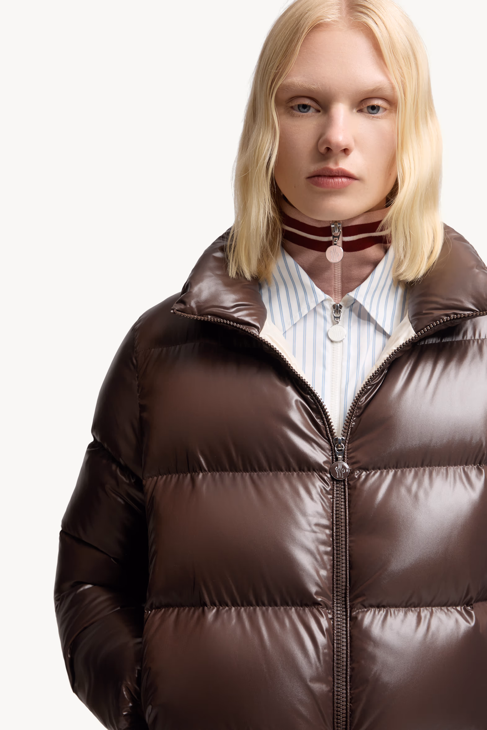 Abbadia Short Down Jacket Women Brown Moncler 6
